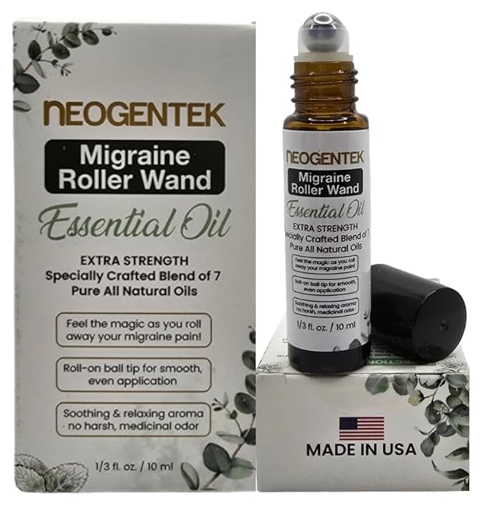 Migraine, Sinus Essential Oil Roller | Crafted Blend of 7 Powerful Essential Oil | Made in USA | Natural Comfort & Relaxation – Aromatherapy Roll-On for Headache, Sinus 10ml (Migraine and Sinus)
