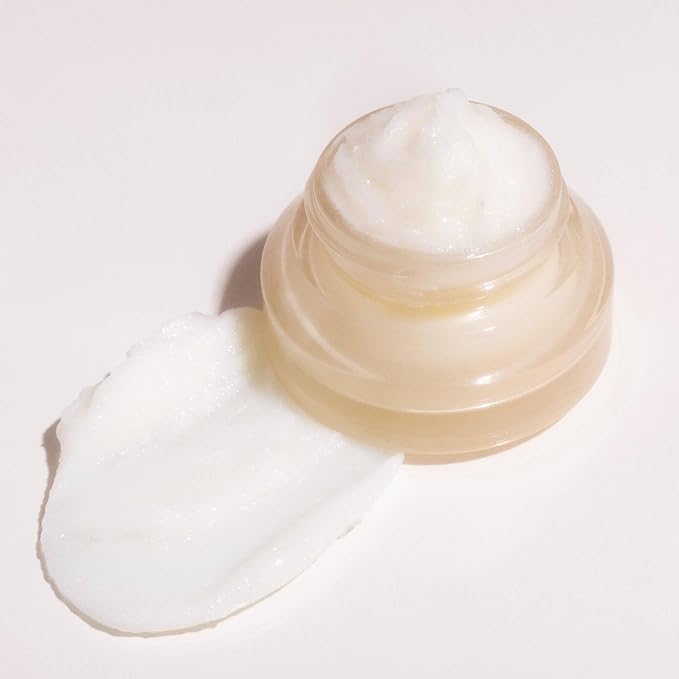 Poppy & Pout Marshmallow Creme Overnight Lip Mask – Soothing Lip Treatment with Shea Butter & Beeswax – Cruelty Free, Recyclable Glass Jar (0.65 oz)