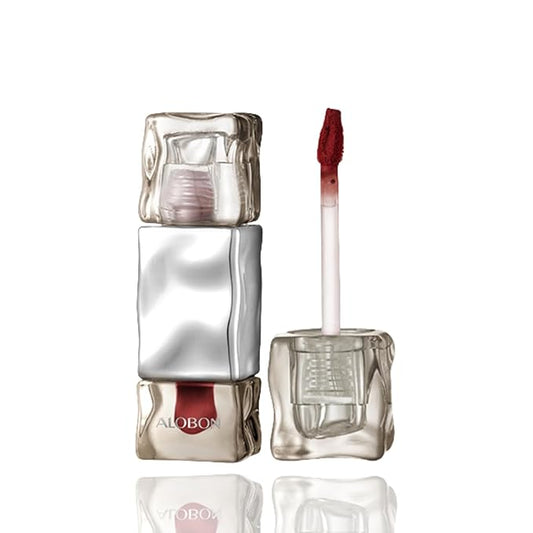 ALOBON Cream Lip Gloss Lipstick, Long-Lasting Color Development Cranberry Red Anti-Smudge Matte Lipstick (01 Pure desire for cold color)