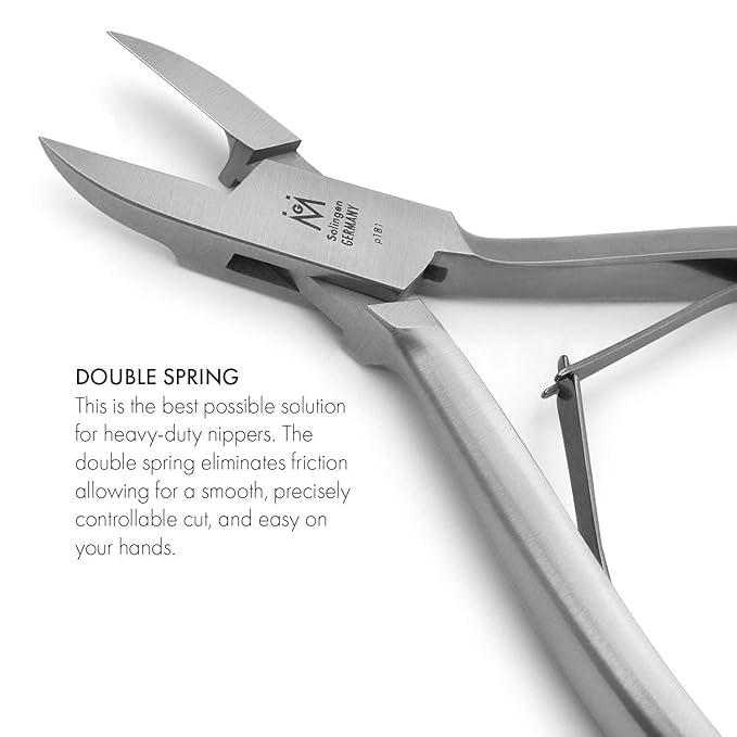 Pedicure Ingrown Nippers FINOX Surgical Steel Toe Nail Clippers German Stainless Steel Podiatry Tool in Leather GERmanikure Solingen p127