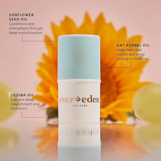 Evereden Dry Relief DUO - Face Cream (1.7oz) & Lip Balm (0.13oz) - Clean, Vegan & Easy to Use Toddler Chapstick & Baby Cream Bundle for Deep Soothing Hydration - Non-Greasy & Fragrance-Free