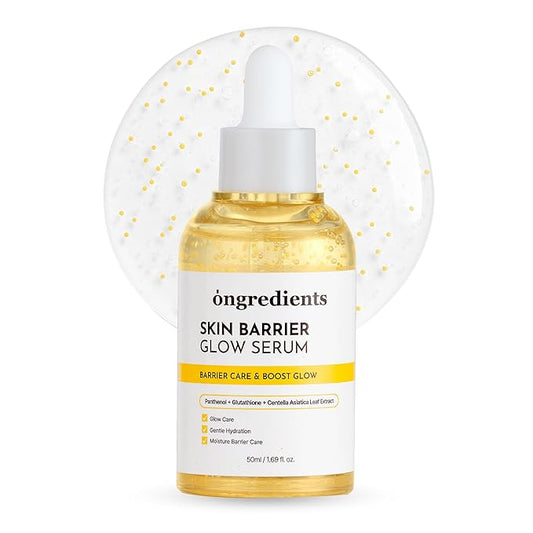ONGREDIENTS Skin Barrier Glow Serum, 99% Pure Glutathione, Panthenol, Hyaluronic Acid, Glass Skin, Dark Spot, Uneven Skin Tone, Soothing, Dry and Sensitive Skin, Korean Skin Care, 1.69 fl. oz. / 50ml