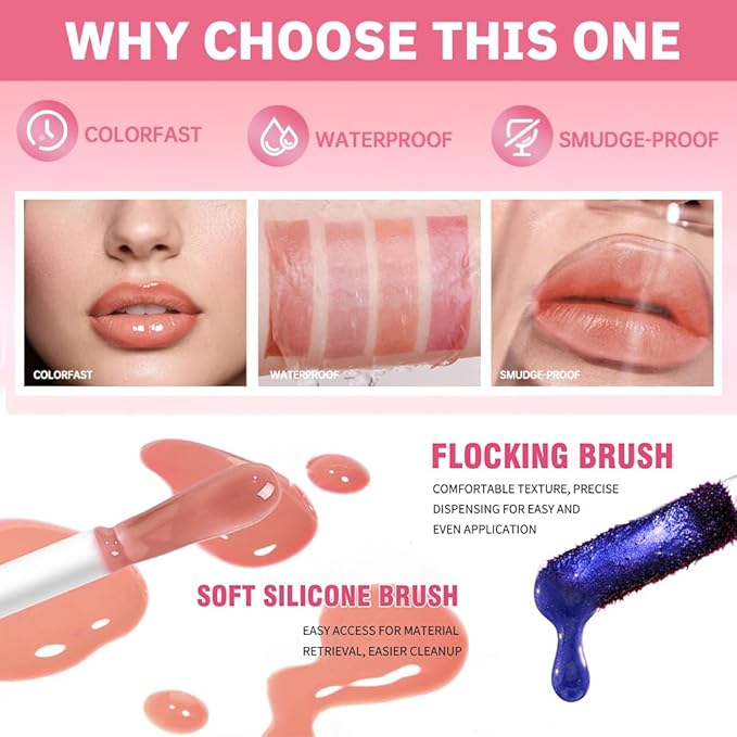 Peel Off Lip Liner & Gloss,Long-Lasting Smudge-Proof Warm Caramel Nude Lip Tint&Lip Stain Liner Hydrating High Shine Gloss for Defined, Fuller Nude Lips Waterproof, Transfer-Proof Soft Glam Lip Makeup