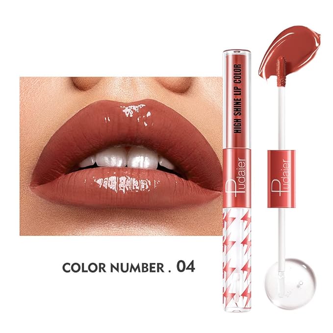 Generic Y-HaLi Double Headed Lip Gloss Moisturizing Lip Oil - Does Not Fade, Honey Lip Gloss and Red Lips - Long-lasting Formula (#01)