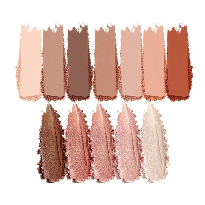 12-Color Warm Red Brown Eyeshadow Palette – Matte Shimmer Glitter Neutral Nude Eye Shadow with Rose Gold, Champagne, Bronze & Peach Shades, High Pigment Long-Lasting Blendable Soft Glam Makeup Palette