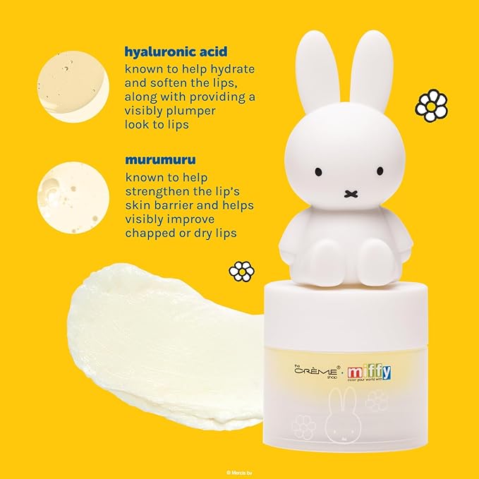 The Crème Shop Miffy Tinted Lip Balm with adorable Miffy cap, with Hyaluronic Acid and Murumuru to moisturize, soften and visibly improve chapped or dry lips - Mellow Mango