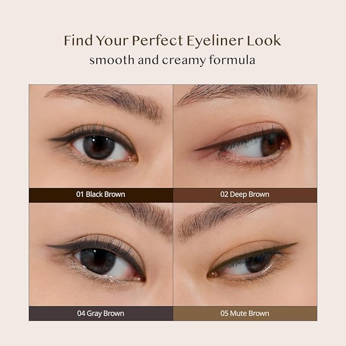 CLIO Extreme Gelpresso Pencil Eyeliner | Smudge-Proof, Waterproof, Long-Lasting, Long-Wear, 6 Cool and Warm Tone Shades, Ultra-Smooth, Creamy Formula (002 DEEP BROWN)