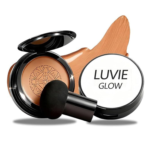 Foundation for Older Women | Mushroom Head Air Cushion CC Cream - BB Cream Full Coverage Makeup Foundation Long Lasting Waterproof Hydrating Lightweight (Dark brown)