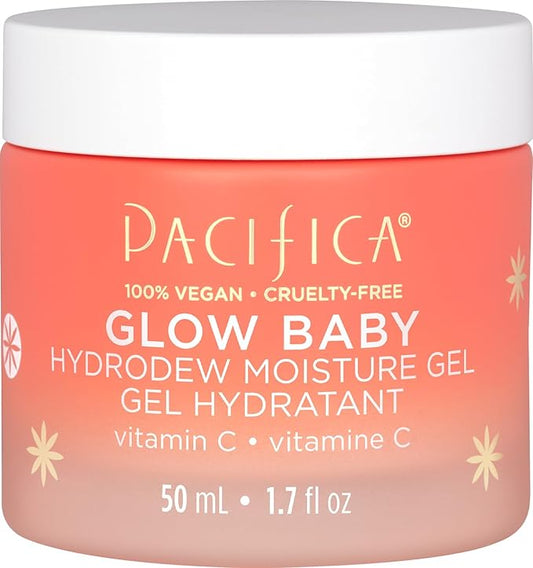 Pacifica Glow Baby Hydrodew Gel Moisturizer – Vitamin C & Niacinamide Dewy Face Gel for Glowing Skin, Lightweight Oil-Free Daily Moisturizer for Brightening & Hydration, Vegan & Clean Beauty Formula