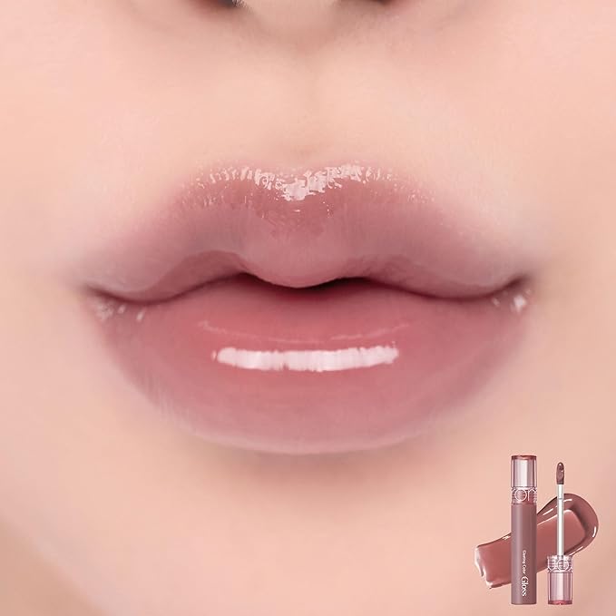 rom&nd GLASTING COLOR GLOSS 05 DIM MAUVE - K-Beauty Plumping & Moisturizing Lip Gloss | Non-Sticky, Long-Lasting Shine for a Natural, Healthy Glow