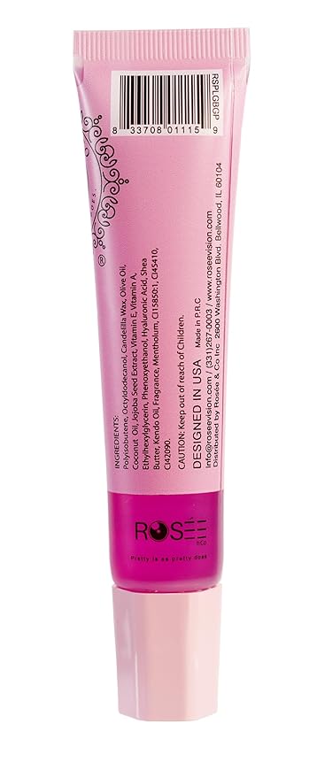Rosee Lip Gloss Vegan & Cruelty Free Treatment, Professional Make up, Long Lasting Glossy with Shea Butter, Moisturize, Protect & Smooth, High Shine, Non-Sticky (h. Bubble Gum, 0.5)