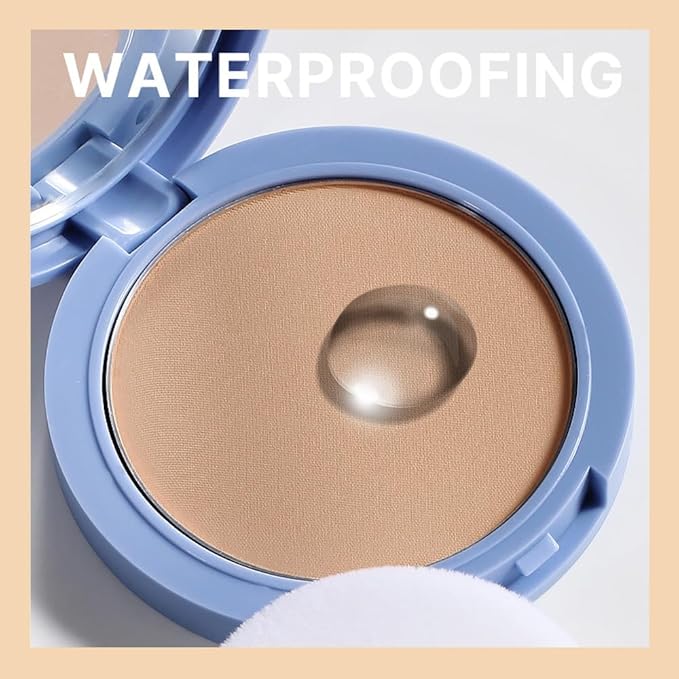 FeiCuiYun Oil Control Matte Perfection Face Powder Compact For Women, Matte Smooth Flawless Setting Powder Makeup, Polvo Compacto De Maquillaje, Waterproof Long Lasting, 0.35Oz, (250 Radiant Sand, 1)