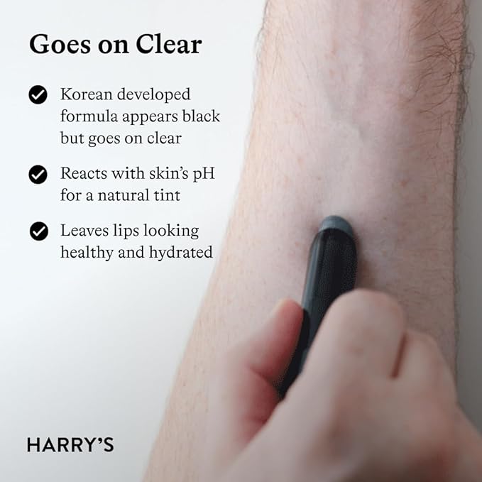 Harry's Black Lip Balm for Men - Hydrating Men's Lip Balm with Natural Finish - Korean Skincare Technology with Meadowfoam Oil (Pack of 2)