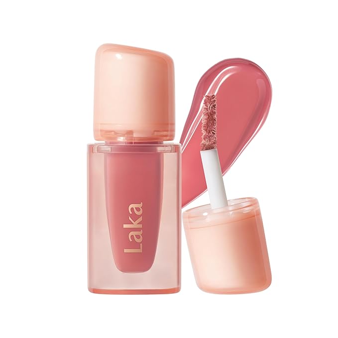 Laka Jelling Nude Gloss Mini, 1.9g/0.07oz, Sheer Hydrating Lip Oil with No Stain, Non-Sticky, Nourishing Gloss for a Fresh, Glowy Look, Vegan, Clean Beauty Makeup, K-Beauty (#309 Heartring)