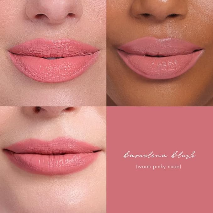 Wander Beauty Lipsetter Dual Cream Lipstick + Lip Liner - Barcelona Blush - Ultra-Smooth, Hydrating Lipstick and Lip Liner with a Soft Matte Finish - Made with Squalane & Peptides (1 Count)