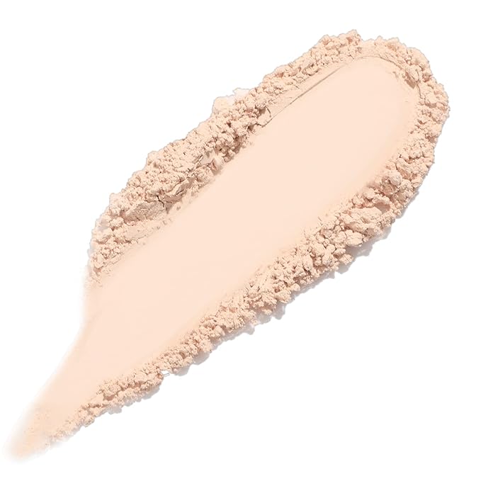 FOCALLURE Flawless Pressed Powder, Control Shine & Smooth Complexion, Pressed Setting Powder Foundation Makeup, Portable Face Powder Compact, Long-Lasting Matte Finish, Ivory