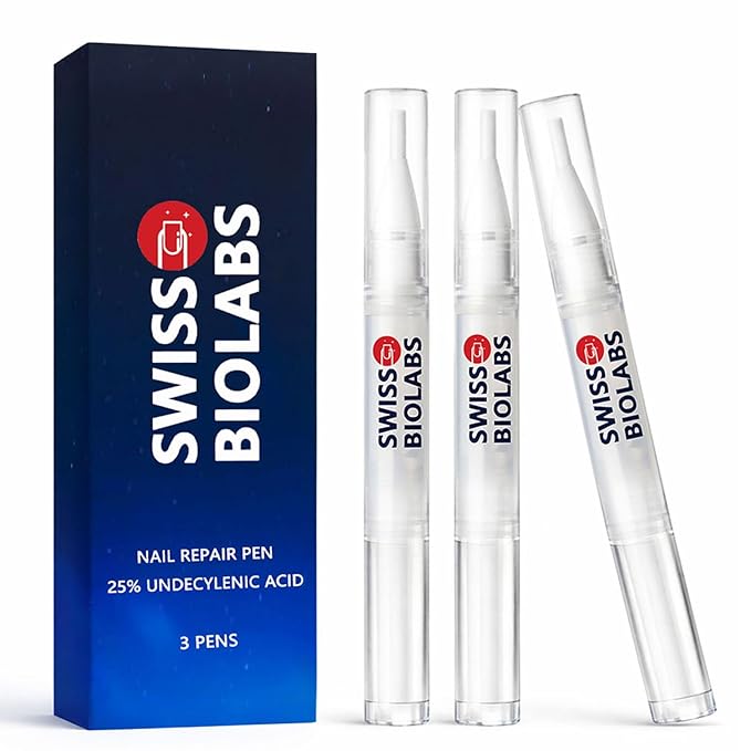 Swiss Biolabs Nail Fungus Pen, Nail Repair Treatment Serum with Undecylenic Acid 25% & TreeTea Oil for Nail Strengthener & Growth (3)