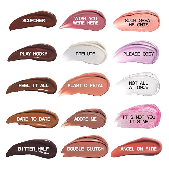 about-face Light Lock Lip Gloss Plastic Petal – Non-Sticky, High-Shine Lip Oil Gloss with Coconut Oil, Peppermint & Lavender – Vegan, Cruelty-Free, Clean Beauty – 0.21 oz (Peachy Beige)