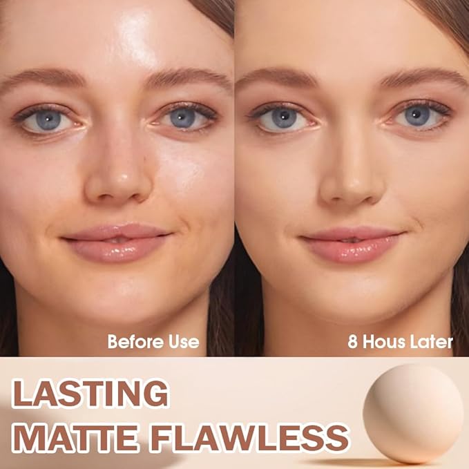 FeiCuiYun Oil Control Matte Perfection Face Powder Compact For Women, Matte Smooth Flawless Setting Powder Makeup, Polvo Compacto De Maquillaje, Waterproof Long Lasting, 0.35Oz, (245 Radiant Honey, 1)