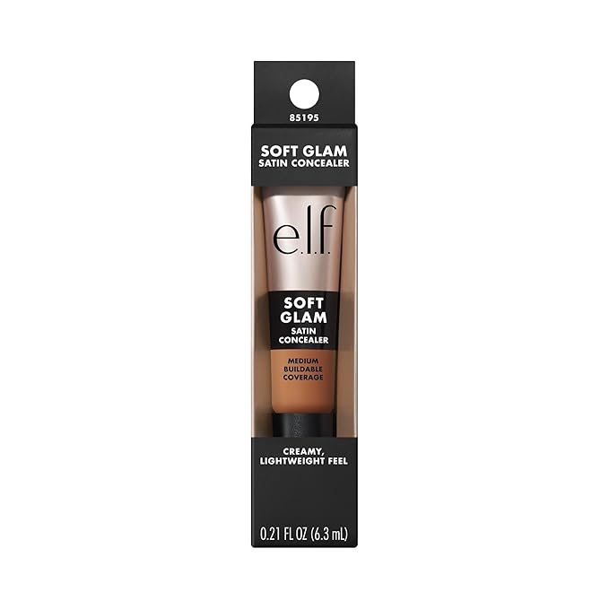 e.l.f. Soft Glam Satin Concealer, Medium Coverage For Blemishes & Under-Eye, Crease-Resistant, Long Lasting, Vegan & Cruelty-Free, 42 Tan Neutral