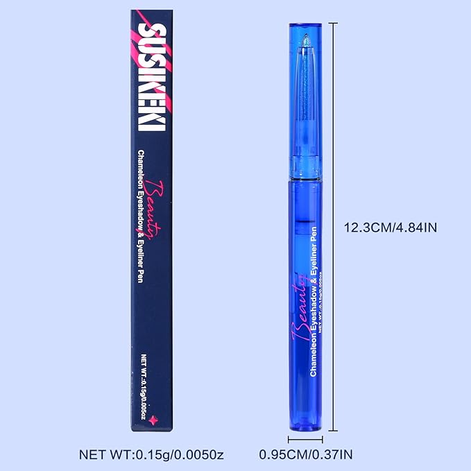 Chameleon Metallic Eyeshadow & Eyeliner Gel Pencil – Multichrome Shifting Colors Glitter Eye Makeup, Waterproof Long-Lasting Smudge-Proof Duochrome Pencil (Electric Blue to Royal Purple)