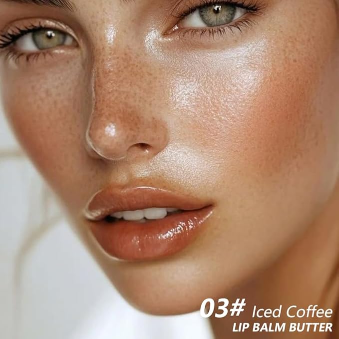 Summer Special Lip Butter Lip Balm, Ultra-Hydrating Natural Vegan Lip Balm, Sheer-Tinted Shine & Hydration, Soothes & Softens Dry Lips Skincare, Bálsamo labial hidratante #3 Iced Coffee