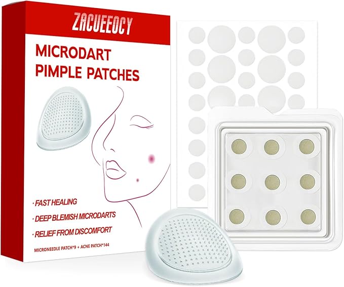Pimple Patch (153 Count), Acne Patch Bulk, Zit Stickers 3 Sizes, Hydrocolloid Spot Stickers, Clear Acne Dots for Covering Zits, Blemishes and Breakouts