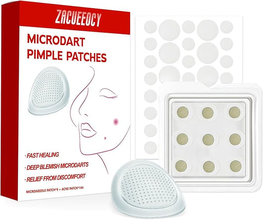Pimple Patch (153 Count), Acne Patch Bulk, Zit Stickers 3 Sizes, Hydrocolloid Spot Stickers, Clear Acne Dots for Covering Zits, Blemishes and Breakouts