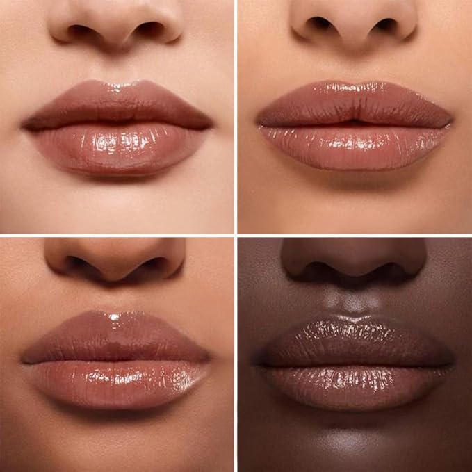 Nude Honey Tinted Lip Balm Lipstick, Sheer Hydrating & Lightly Tinted Nude Honey Lip Color, Moisturizing Nourishing Lip Balm with Natural Black Cherry Tint, For All Skin Tones