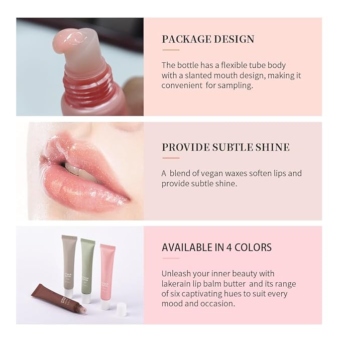Summer Butter Lip Balm, Moisturizing Hydrating Natural Lip Care, Rich in Nutrients for Soft Smooth Lips (Mint)