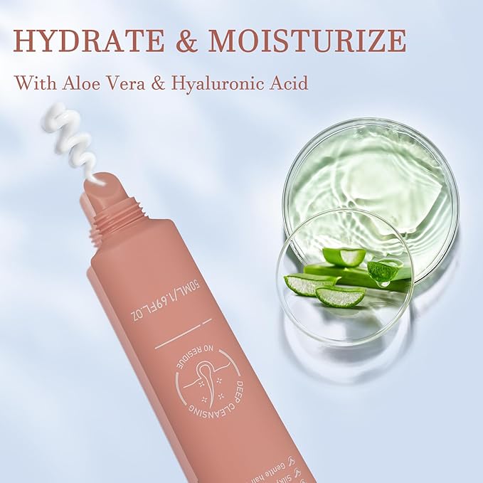 Facial Hair Removal Cream for Women Face, Painless Facial Depilatory Cream, Unwanted Chin Lip Hair Remover, Sensitive Skin Hair Removal At Home, Travel Size - 1.69fl.oz