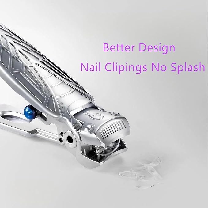 Duo la me Stainless Steel Nail Clippers Set 3 in 1 Toenail and Fingernail Clippers with Nail File, Manicure and Pedicure personnal Care Tool Thick toenail Cutter for Men, Women, Seniors, Gift