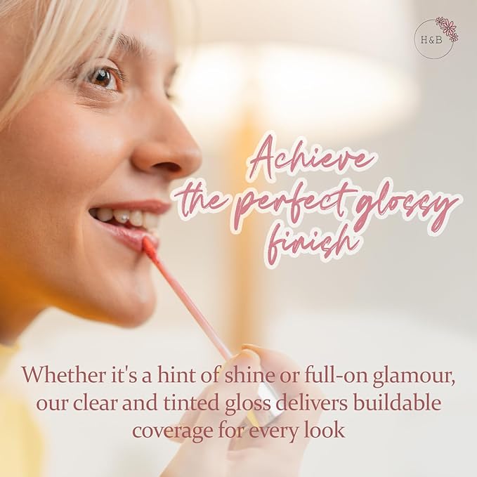 Nicole + Brizee H&B Hydrating Lip Gloss - Moisturizing, Long-Lasting Shimmer & Shine for Soft & Smooth Lips – Compact, Travel-Size, Lightweight Lip Gloss for Women - Champagne (3 Pack, 4g)