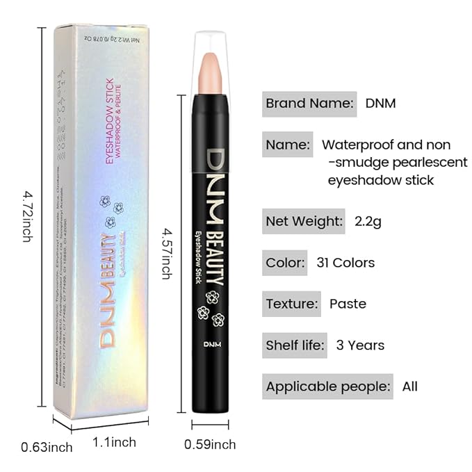evpct Nude Pink Matte Cream Eye Shadow Sticks Brightener Pencils for Women, Nude Pink Silky Eyeshadow Applicator Stick Pen Waterproof, Blendable Crease-Proof Stick Eyeshadow Matte Eye Makeup 68