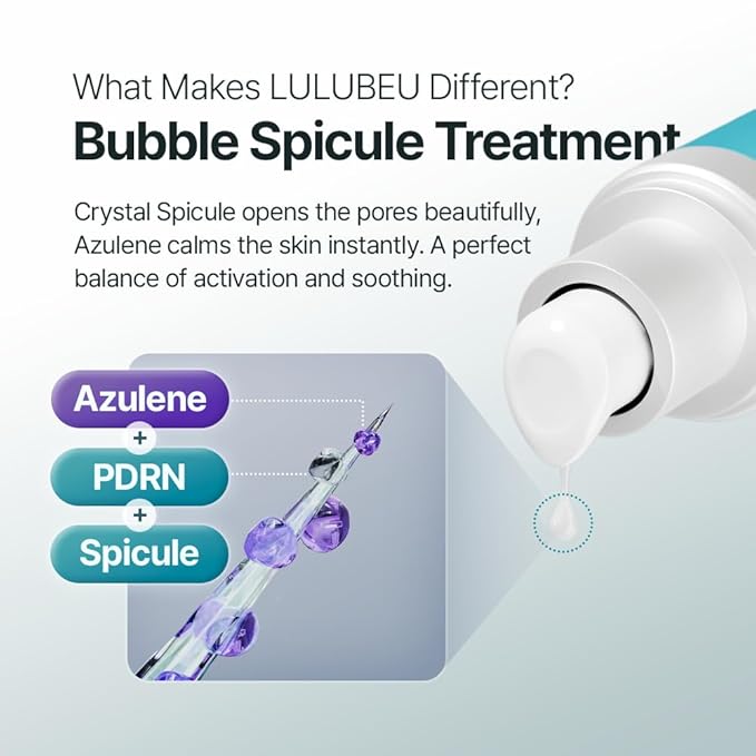 Deep Pore Bubble Shot Ampoule, K-Beauty Deep Pore Prep Serum with Crystal Spicule, PDRN & Azulene, 300-Shot Spicule System for Smoother, Clear-Looking Skin