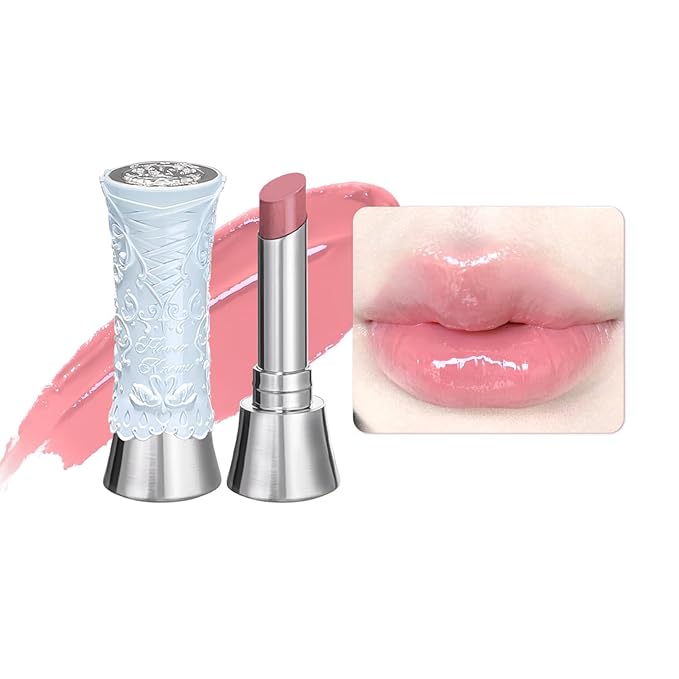 Flower Knows Swan Ballet Shine Lipstick,Hydrating Solid Lip Gloss,Moisturizing Pink Tinted Lip Balm-Long Lasting Lip Gloss in Balm for Girls&Women(B04 Silver Moon)