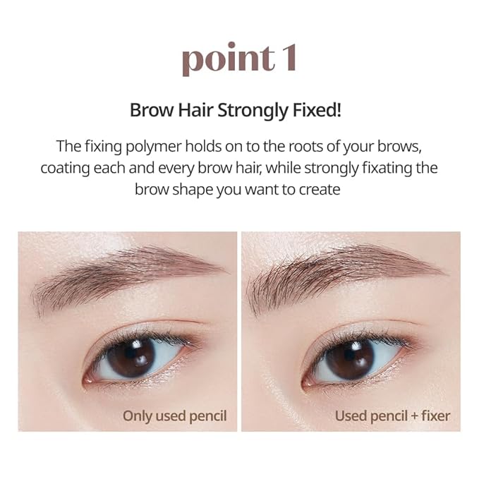 ETUDE Bare Edge Brow Fixer, Strong Brow Fixer, Natural Eyebrow Shaping, Slim Triangular Brush, Gel Type, Sheer Brown Color, Non-permanent, Washable, Daily Makeup, Korean Makeup, Beauty (0.247 Ounce)