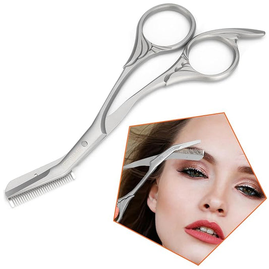 YEPRIME Eyebrow Trimming Scissors with Comb, Gifts For Men Women Stocking Stuffers
