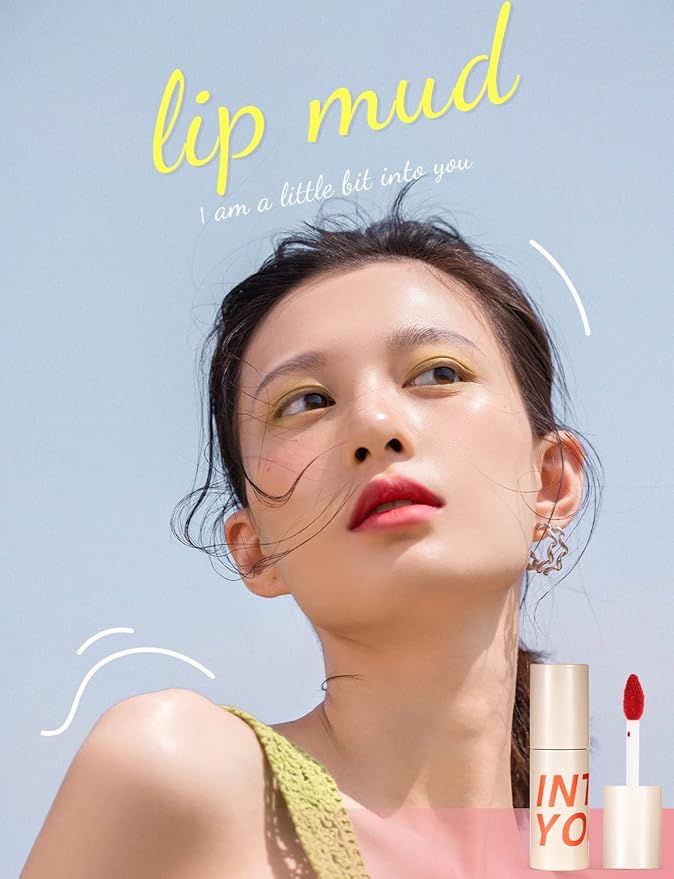 INTO YOU Matte Lipstick, Super Stay Lip Mud for Women, Lip Stain Long Lasting Waterproof, Lip Color Soft Lightweight, Smooth Lip Clay Mousse, Dual-Use For Lips And Cheek, Red Lipstick (W3)