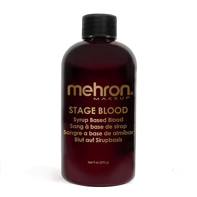 Mehron Makeup Stage Blood | Realistic For Halloween | Washable Fake Blood for Special FX, Stage & Screen, Halloween, & Cosplay (9 oz) (Dark Venous)