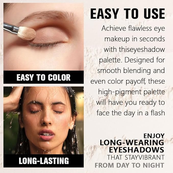 Slive Glitter Single Eyeshadow, Lightweight Blendable Mini Eye Shadow for Older Women, Monochrome Eyeshadow Palette Makeup Pigmented Waterproof, Vegan & Cruelty-Free, 12