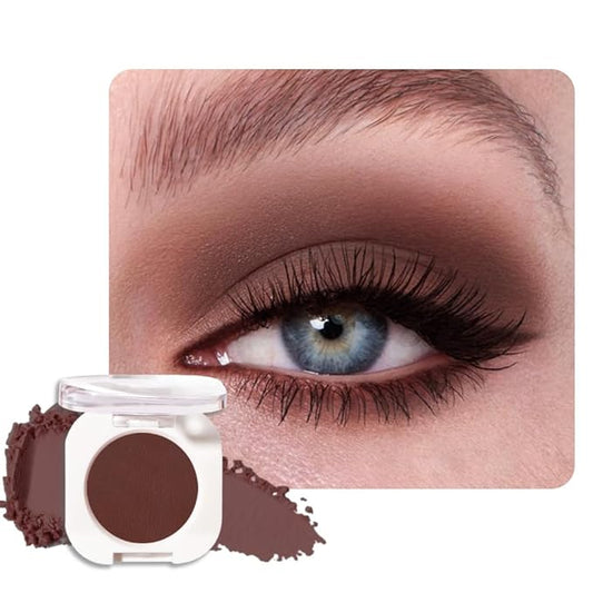 Single Matte Eye Shadow Palette Makeup, Coffee Matte Eyeshadow For Mature Women, Monochrome Eye Shadow Makeup, Pigmented Waterproof Sombras Para Ojos, Vegan, Talc, Paraben & Cruelty Free, 27