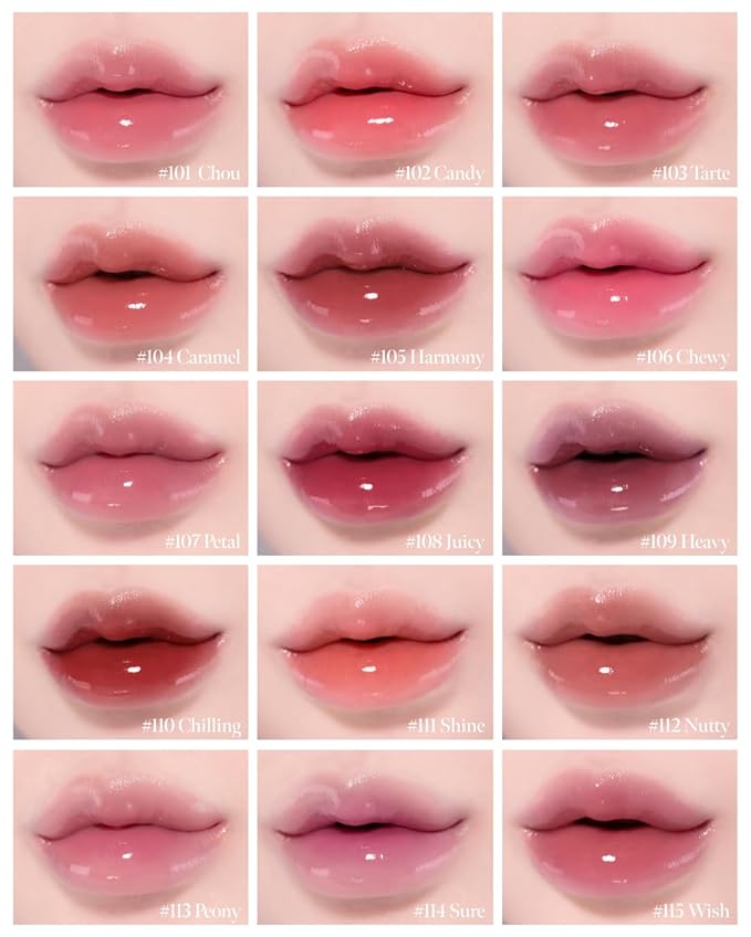 Glow Lock Jelly Tint 105 Harmony 4g, Hydrating Jelly Glow Lip Stain, High-Shine, Long-Lasting Color Moisturizing Lip Enhancer with Rosehip Oil, Collectible Lock-Shaped Design, Korean Makeup