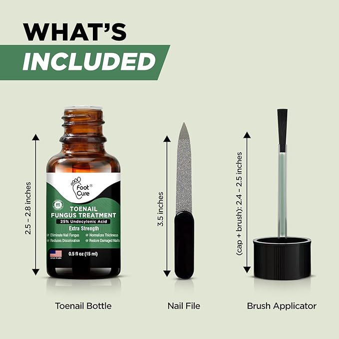 Foot Cure Toenail Fungus Treatment Extra Strength – Athletes Foot Treatment for Toenails, Restorative Nail Repair for Damaged Nails, Toenail Softener with Tea Tree Oil & Oregano Oil - Made in USA