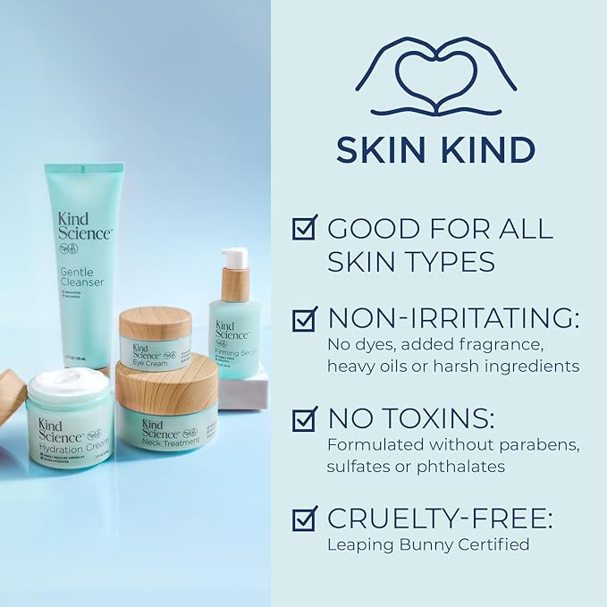 Kind Science Gentle Face Cleanser - Face Wash for Women & Makeup Remover with Vitamin C - Facial Cleanser for Dry Skin - Paraben, Dye & Fragrance Free, Cruelty Free, 4.5 fl oz