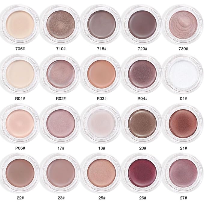 Single Cream Eye Shadow,Nude Brown Matte Natural Monochrome Eyeshadow Palette,Waterproof,Long Lasting Naturing-Looking,Vegan & Cruelty-Free,R04
