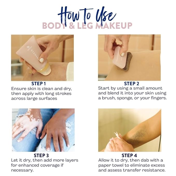 Best Bronze Bombshell Body Makeup - Tattoo Cover Up Makeup & Body Foundation Waterproof - Tattoo Concealer Waterproof for Scars, Varicose Veins Cover Up & Leg Foundation (NC51 Deep Glow)