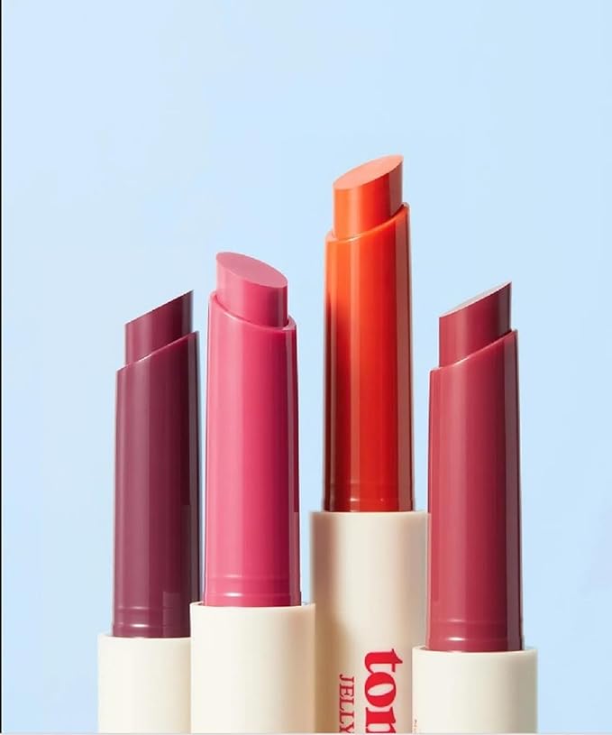 SKINFOOD Tomato Jelly Tint Lip (#03 Orange Tomato) - Moisturizing Tinted Lip Balm with Tomato Extracts, Healthy Looking Long Lasting Natural Lip Makeup - Natural Tinted Lip Balm - Lip Balm with Color
