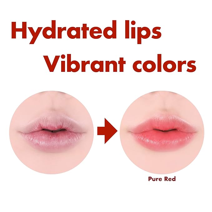 ISOI Bulgarian Rose Lip Treatment Balm (Pure Red) – Hydrating & Tinted Lip Balm for Dry Lips, Korean Skincare (0.18 oz, 5g)