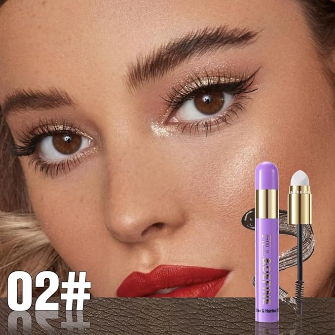 3 in 1 Hair Color Concealer Eyebrow Gel For Women, Waterproof, Long Lasting,Transfer-proof, suitable for eyebrows, beard, and hairline, With features a blending sponge applicator, Dark Brown